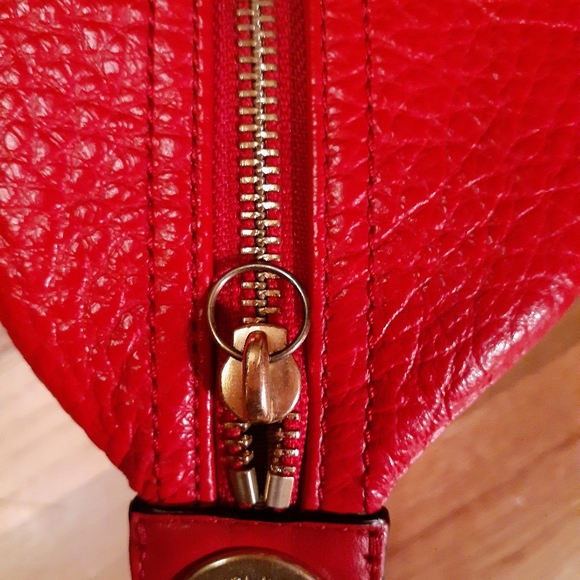 Coach Hadley Luxe Leather Bag Red Coach OS - Picture 6 of 9